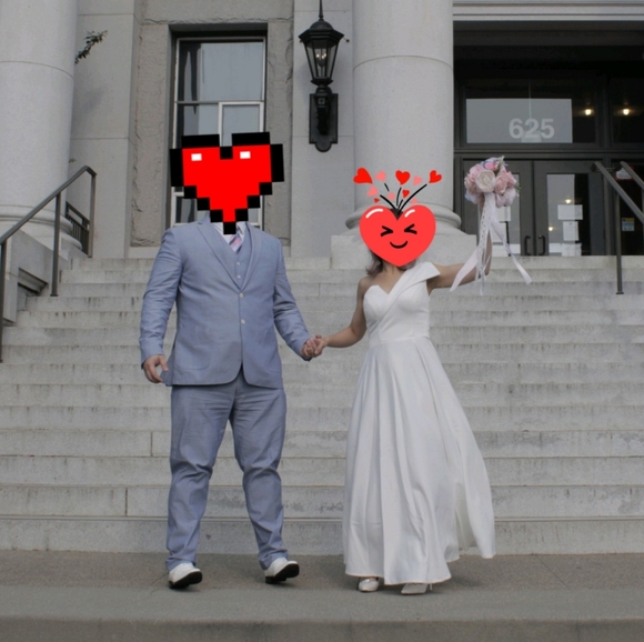 One Shoulder Satin A-line Floor Length Wedding/ Evening  Dress - Picture 8 of 10